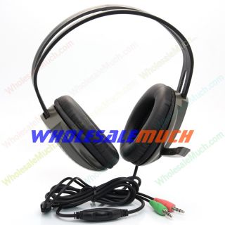Computer Headset DJ Multimedia Headphone with Microphone for PC Laptop