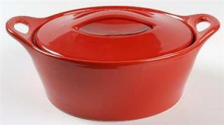 Corningware Creations Ruby Red 1 5 Qt Round Stoneware Casserole w Lid