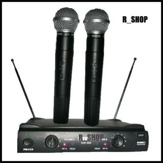  2XMIC UHF Dual Wireless Cordless Mic Microphone System
