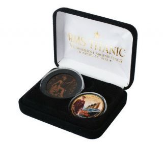 Titanic Set of 2 Commemorative Coin Collection —
