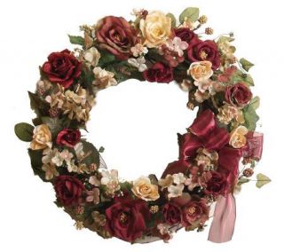 21 Victorian Style Burgundy Wreath by Valerie —