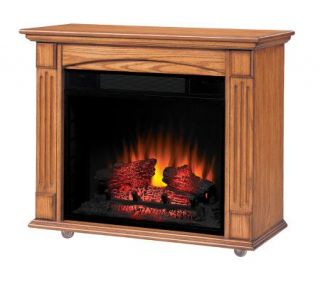 ChimneyFree Lancaster Roll Away Elec. AntiquedOak Fireplace   H173062