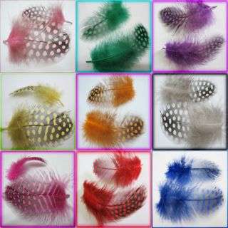  Guinea Hen Feather Fringe 2 4inch 9Colors 1 for Craft Supplies