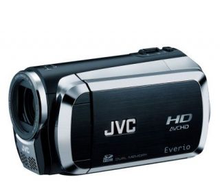 JVC Everio GZHM200 Dual SD Card Slot HD Camcorder   Black —
