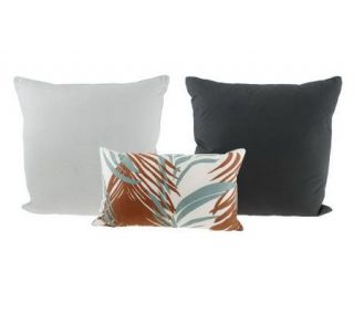Thom Filicia Set of Three Sunrise Plaid Decorative Pillows —