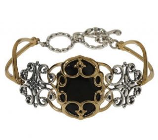 Carolyn Pollack Twilight Sterling/Brass Cuff Bracelet —