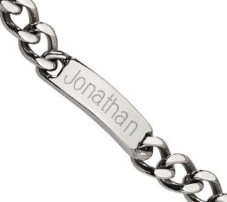 Forza Mens 9 Stainless Steel Polished ID Bracelet —