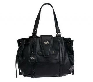 As Is Wendy Williams Pebble Leather Cinched Tote —