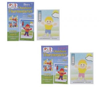 Set of 2 My Little Weatherbuddy Pictorial Thermometer —