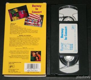 Barney in Concert VHS Backyard Gang Sing Along Live