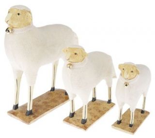 Linda Dano 3 Piece Freestanding Sheep Figurines —