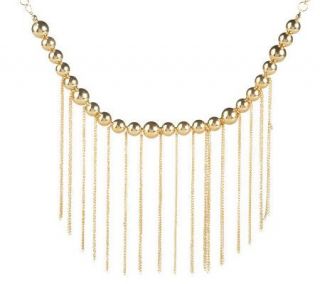 Susan Graver Bold Bead & Chain Fringe Trend Necklace —