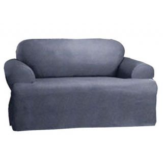 Sure Fit Blue Jeans T Cushion Love Seat Slipcover —