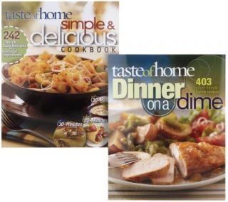 Taste of Home Dinner on a Dime & Simple & DeliciousTwo Cookbook Set 