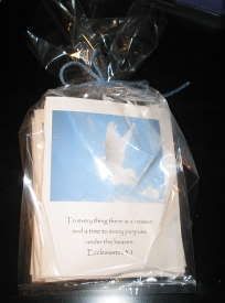 10 New Handmade Dove Sympathy Condolence Note Cards Free SHIP Free