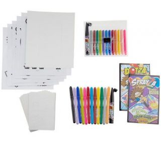 Dotza & Sprayza 109 Piece Creative Color Activity Set w/ Storage Pouch 