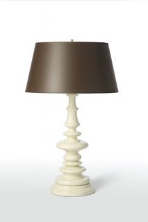 Barbara Cosgrove Turned White Table Lamp Accent Light