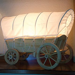  Wagon And Lamp Kit Replica Conestoga Wagon with Wood, Hardware Incl