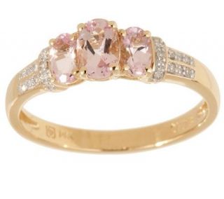 00 ct tw Pink Topaz & Diamond Accent Ring, 14K —