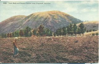  Flagstaff Lava Beds and Sunset Crater near Flagstaff 1910 Postcard AR