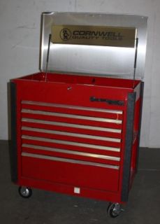 Cornwell Red 7 Drawer Mobile Work Tool Box Cart Center