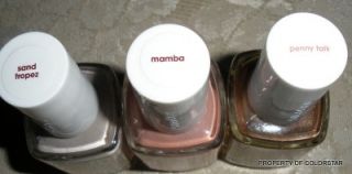 Essie Nail Polish Lacquer New 2012 Set of 3 Free Lip Shimmer Sand