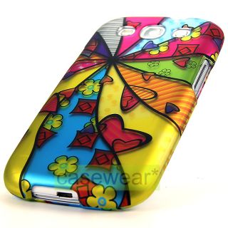 Crazy Rainbow Rubberized Hard Cover Case for Samsung Galaxy s 3 III