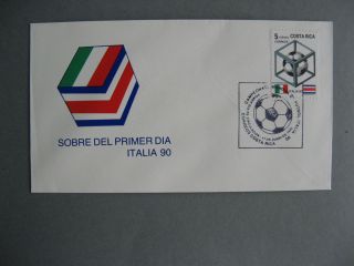 Costa Rica Cover FDC 1990 WC Soccer Football Italy