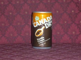 RARE VINTAGE CANADA DRY VANILLA CREAM SODA FULL 12 OZ CAN GINGER ALE