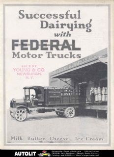 1923 Federal Milk Dairy Ice Cream Cheese Truck Brochure