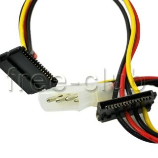 SATA to IDE Molex Power Connector Cable in Line Adapter