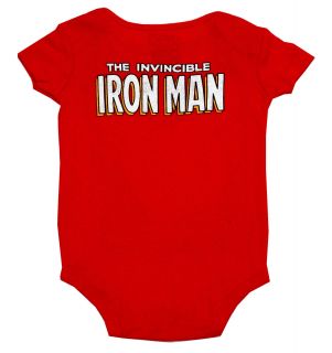 Iron Man Marvel Comics Costume Superhero Baby Creeper Romper Snapsuit