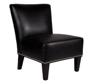 angeloHOME Davis Armless Renu Leather Chair  Black —