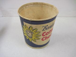 Vintage Blue Bordens Creamed Cottage Cheese Container Elsie The Cow