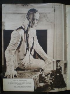 Conrad Veidt Leslie Howard in Picture Show 1935 UK Mag