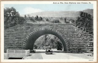 Cresson PA William Penn Highway Arch Railroad Car