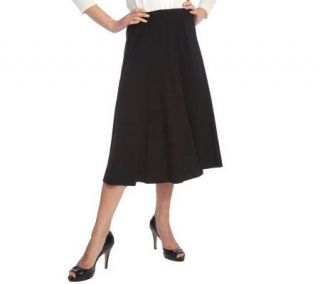 George Simonton Pull on Gored Knit Skirt with Godets —