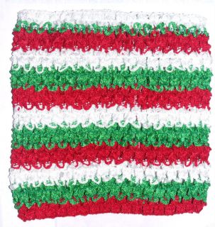 Extra Large Crochet Tutu Dress Tube Top 10x9 Red White Green