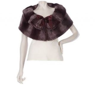 Sure Couture Convertible Faux Fur Stole with Tie   A217176