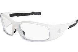 Crews SR120 MCR Swagger Safety Glasses White Frame Clear Lens 1 Pair