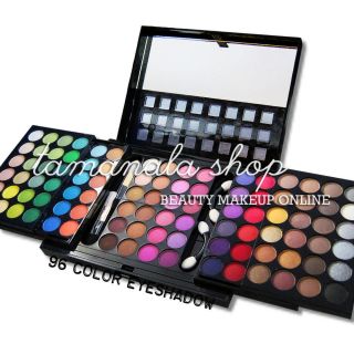 Matte Shimmer Makeup Cosmetic Palette Mirror Brush New SP96