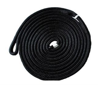 New 25x1 2 Dock Lines for Boat Double Braided Black Mooring Rope