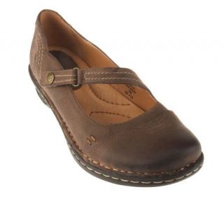 Earth Alder Leather Mary Janes with Stitch Details —