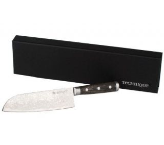 Technique 7 Laser Etched Stainless Steel Santoku Knife —