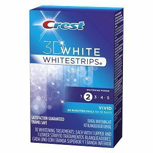 Crest 3D White Whitestrips Vivid, Enamel Safe, 10 ct Dental Whitening