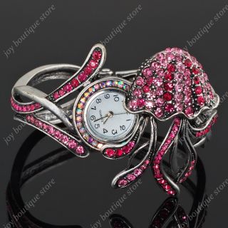  Crystal Octopus Jewelry Fashion Wrist Quartz Watches Bracelet