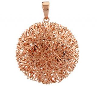 Bronzo Italia Polished Wire Wrapped Round Domed Pendant   J276478