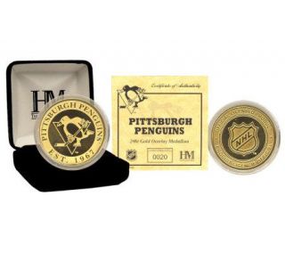 Pittsburgh Penguins Gold Plated Coin —