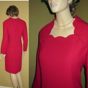 Anne Crimmins for Umi $320 Beaded Red Cocktail Dress 12