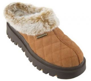 Skechers Quilted Faux Fur Lined Clogs —